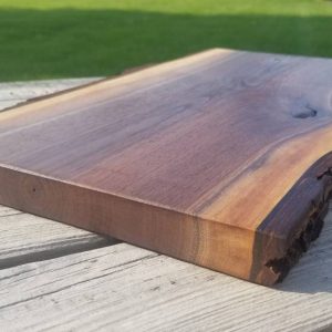 Handmade Live Edge Black Walnut Cutting Board: Rustic Charcuterie Serving Tray